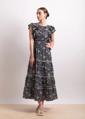 Neris Dark Romance Dress in Kohl 2820